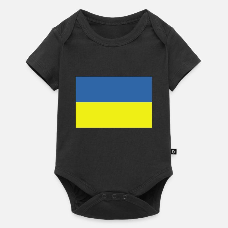 Ukraine - drapeau - Body à manches courtes Premium Bébé - noir