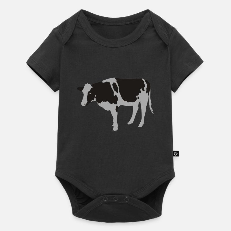 la vache - Body à manches courtes Premium Bébé - noir