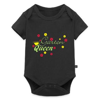 Gartenqueen - Baby Premium Kurzarmbody - Schwarz - Vorne