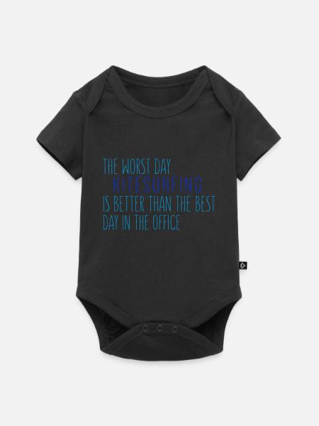 Kitesurfing vs. Office - Baby Premium Kurzarmbody - Schwarz