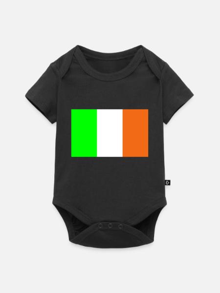 ireland flag - Baby Premium Kurzarmbody - Schwarz
