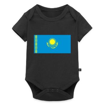 kazakstan flag - Body à manches courtes Premium Bébé - noir - Devant