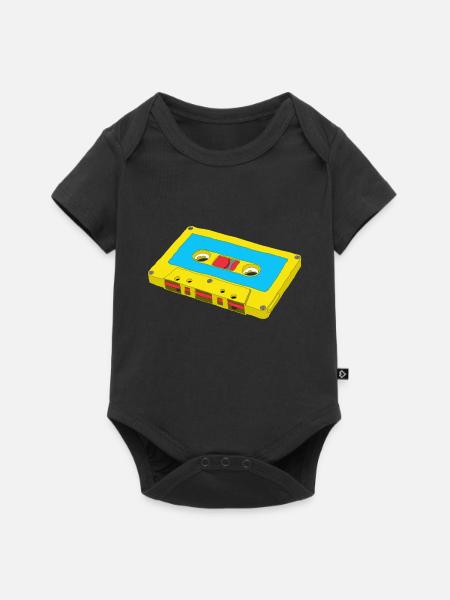 Kompaktkassette - Baby Premium Kurzarmbody - Schwarz