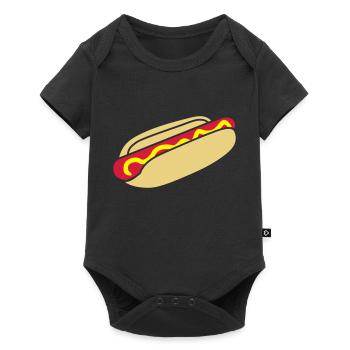 fastfood_hotdog_design_3c - Body à manches courtes Premium Bébé - noir - Devant