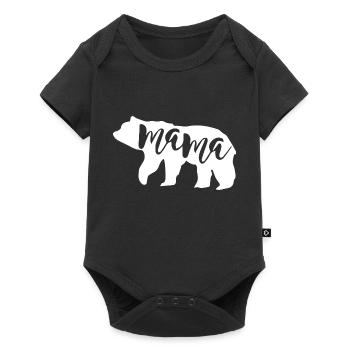 Mutter Mama Bear Muttertag Geschenk - Baby Premium Kurzarmbody - Schwarz - Vorne