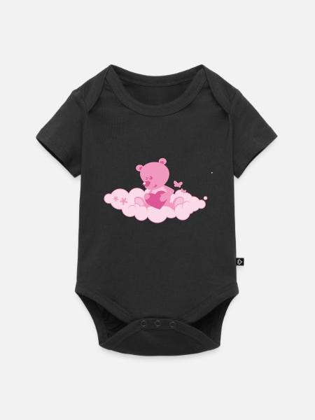 teddy - Baby Premium Kurzarmbody - Schwarz