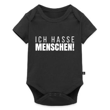 Ich Hasse Menschen - Baby Premium Kurzarmbody - Schwarz - Vorne