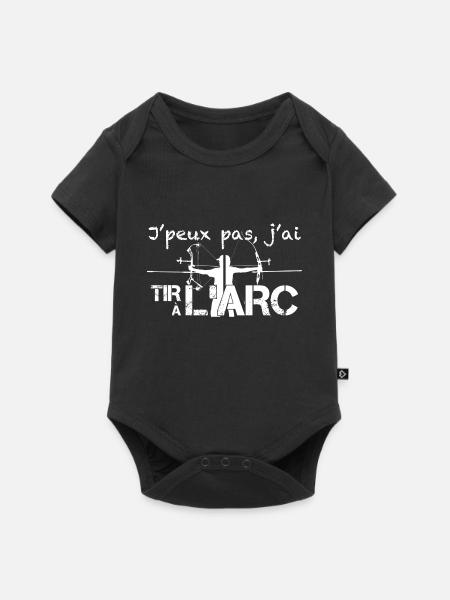 J'peux pas, j'ai Tir à l'Arc - Body à manches courtes Premium Bébé - noir