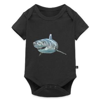 Hai 2 - Baby Premium Kurzarmbody - Schwarz - Vorne