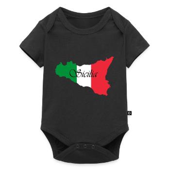 Sicily Sicilia wrote classic colors - Baby Premium short-sleeve bodysuit - black - Front