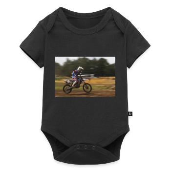 motocross - Body à manches courtes Premium Bébé - noir - Devant