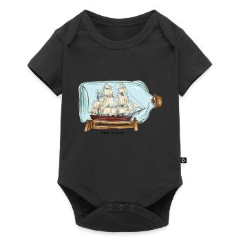Bouteille - réalisation de souhait - Body à manches courtes Premium Bébé - noir - Devant