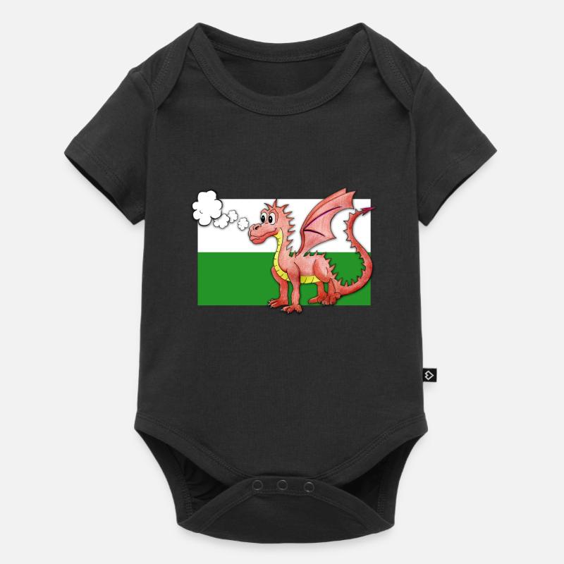 Puffing Welsh Dragon - Gregory - Baby Premium short-sleeve bodysuit - black