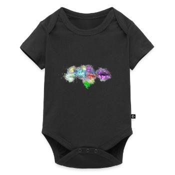 Diamants Bijoux brillants - Body à manches courtes Premium Bébé - noir - Devant