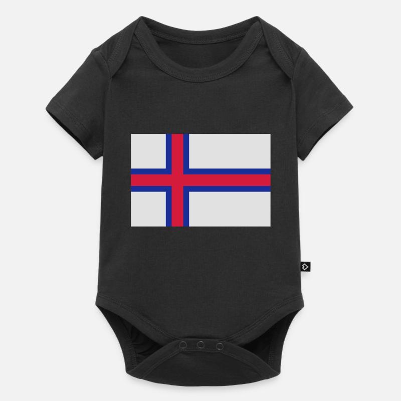 drapeau_iles_feroe - Body à manches courtes Premium Bébé - noir