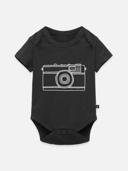 Kamera - Baby Premium Kurzarmbody - Schwarz