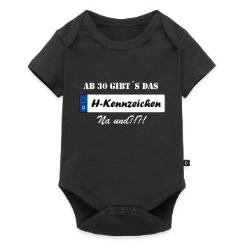 A partir de 30 donne la plaque d'immatriculation H - Body à manches courtes Premium Bébé - noir - Devant