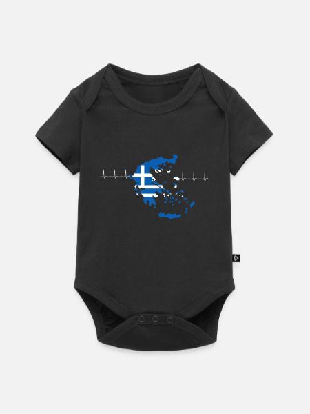 Griechenland - Baby Premium Kurzarmbody - Schwarz