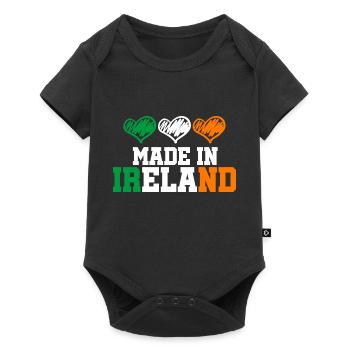 Made in Ireland Dublin Cloverleaf Made in Gift - Baby Premium short-sleeve bodysuit - black - Front