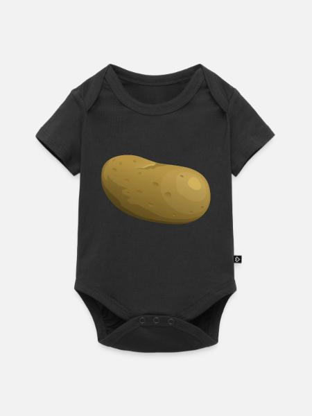 Kartoffel - Baby Premium Kurzarmbody - Schwarz