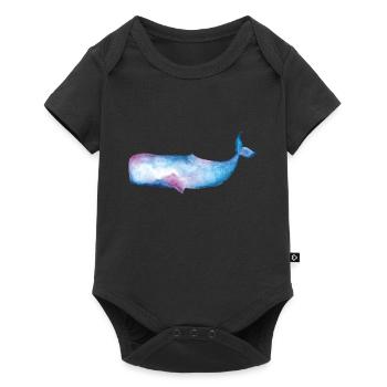 Watercolor Pottwal - Baby Premium Kurzarmbody - Schwarz - Vorne