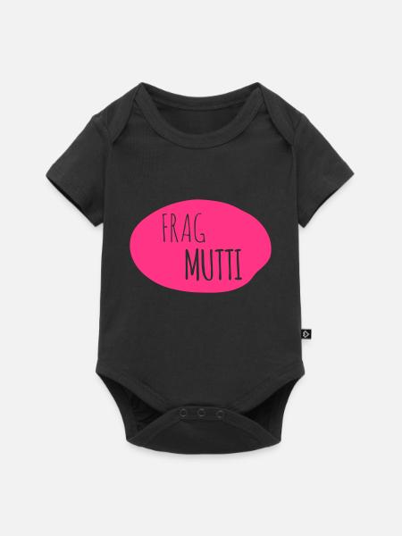 Frag Mutti 1c - Premium kortærmet baby-body  - sort