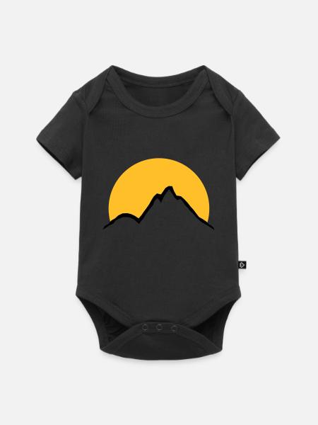 Schöne Berge Sonne - Baby Premium Kurzarmbody - Schwarz