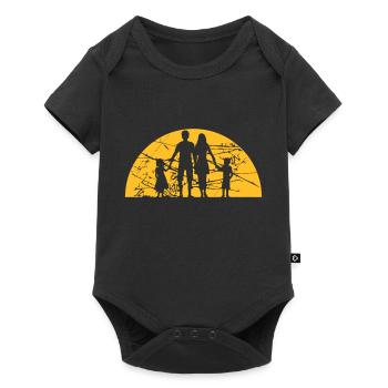 scratch tears vacation sun family vacation 2 children - Baby Premium short-sleeve bodysuit - black - Front