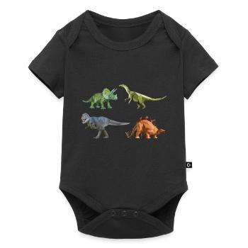 dinosaurier_06201403 - Baby Premium Kurzarmbody - Schwarz - Vorne