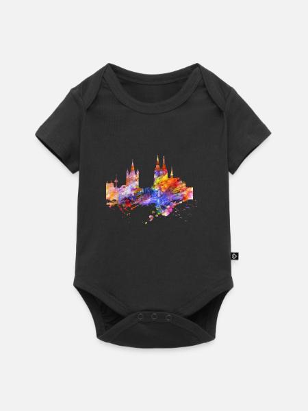 Köln Skyline - Baby Premium Kurzarmbody - Schwarz