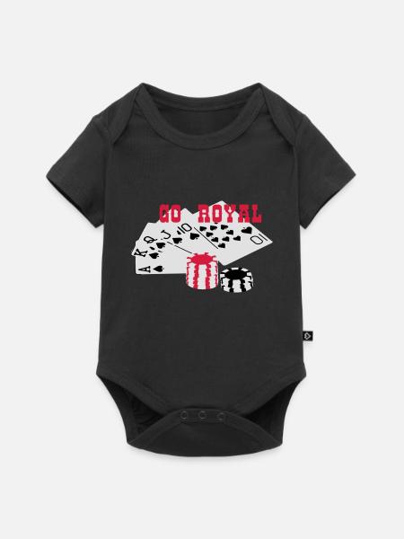 Royal Flush GO ROYAL - Baby Premium Kurzarmbody - Schwarz