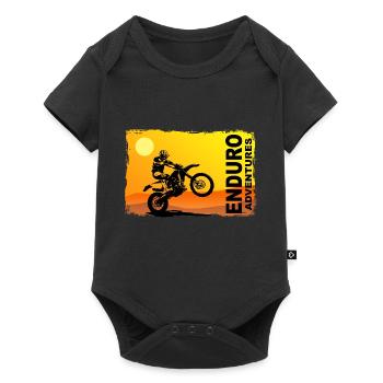 Enduro - Baby Premium Kurzarmbody - Schwarz - Vorne