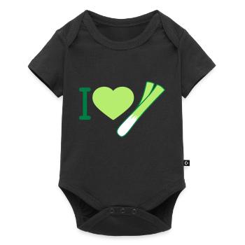 J'aime les poireaux - Body à manches courtes Premium Bébé - noir - Devant