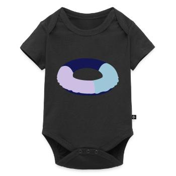 schwimmring - Baby Premium Kurzarmbody - Schwarz - Vorne