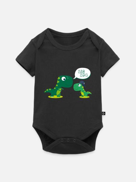 Big Bro Dino - Baby Premium short-sleeve bodysuit - black