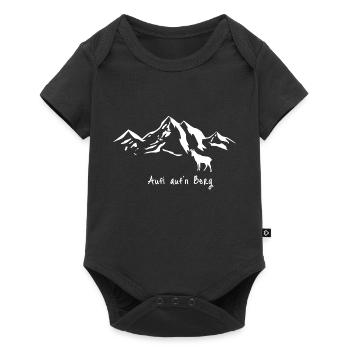 Aufi auf'n Berg weiß - Baby Premium Kurzarmbody - Schwarz - Vorne