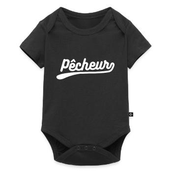 Pêcheur. tshirt pêche marin pêcheur - Body à manches courtes Premium Bébé - noir - Devant