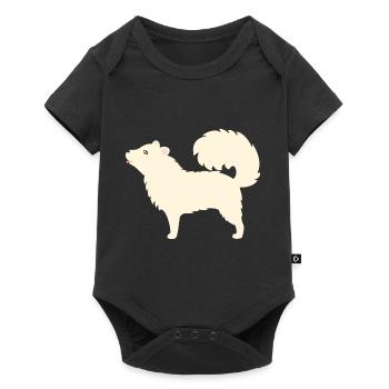 Samojede - Baby Premium Kurzarmbody - Schwarz - Vorne