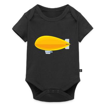 Yellow airship - Baby Premium short-sleeve bodysuit - black - Front