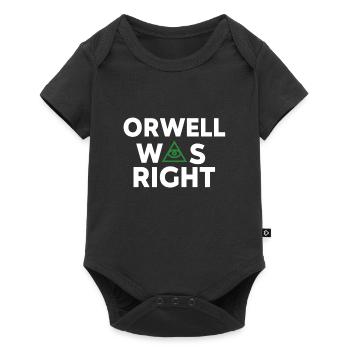 George Orwell 1984 avait raison - État de surveillance - Body à manches courtes Premium Bébé - noir - Devant