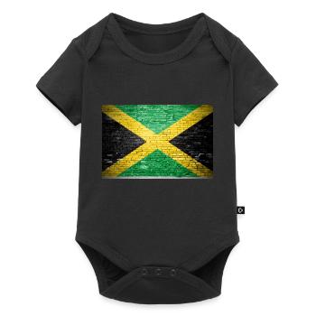 Jamaica jamaican Flag Graffiti on Brick Wall - Baby Premium short-sleeve bodysuit - black - Front