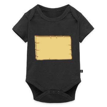 Cadre de conception de panneau en bois - Body à manches courtes Premium Bébé - noir - Devant