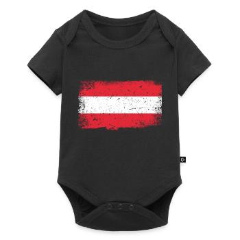 Austria Flag - Baby Premium short-sleeve bodysuit - black - Front
