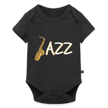 Cadeau de chemise de saxophoniste de saxophone de JAZZ - Body à manches courtes Premium Bébé - noir - Devant