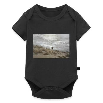 Phare derrière les dunes - Body à manches courtes Premium Bébé - noir - Devant