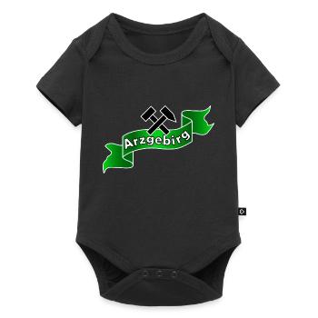 Erzgebirge Logo mit Hammer und Schlägel, Arzgebirg - Baby Premium Kurzarmbody - Schwarz - Vorne