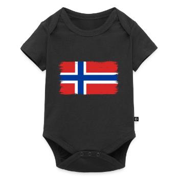 Norvège Drapeau de la Scandinavie - Body à manches courtes Premium Bébé - noir - Devant
