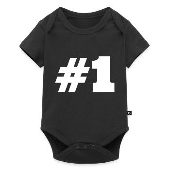 #1 Number 1 - Baby Premium short-sleeve bodysuit - black - Front