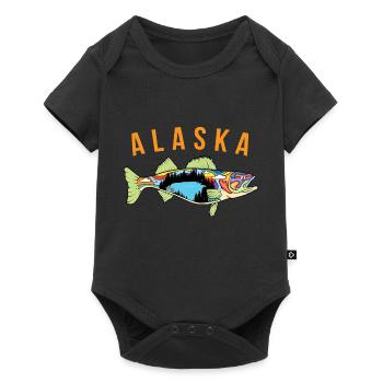 Alaska State Pride T Shirt Alaska Walleye Fisherme - Body à manches courtes Premium Bébé - noir - Devant