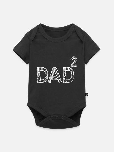 dad 2 - Baby Premium Kurzarmbody - Schwarz